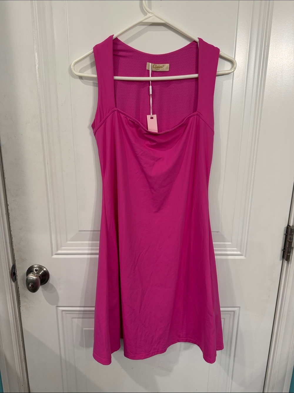 Coobie Hot Pink Stretch Chemise with Sweetheart Neckline